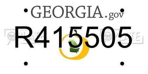 R415505 Georgia License Plate