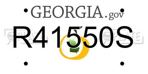R41550S Georgia License Plate