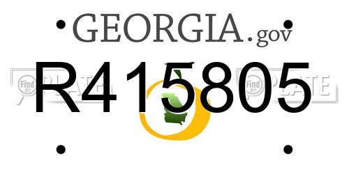 R415805 Georgia License Plate