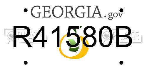 R41580B Georgia License Plate