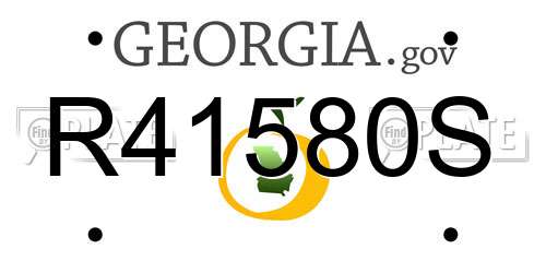 R41580S Georgia License Plate