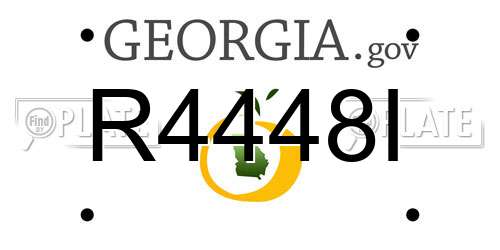 R4448I Georgia License Plate