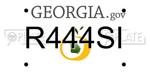 R444SI Georgia License Plate
