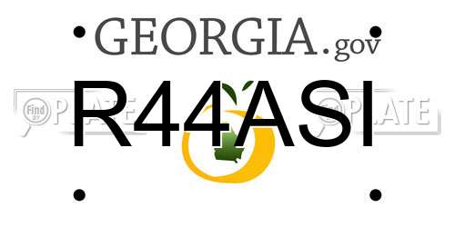 R44ASI Georgia License Plate