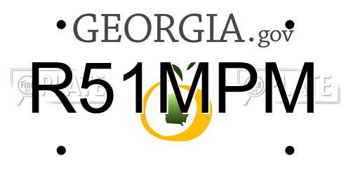 R51MPM Georgia License Plate