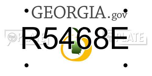 R5468E Georgia License Plate