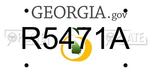 R5471A Georgia License Plate