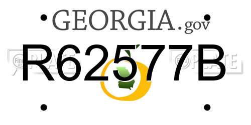 R62577B Georgia License Plate