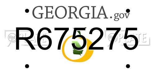 R675275 Georgia License Plate