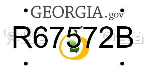 R67572B Georgia License Plate