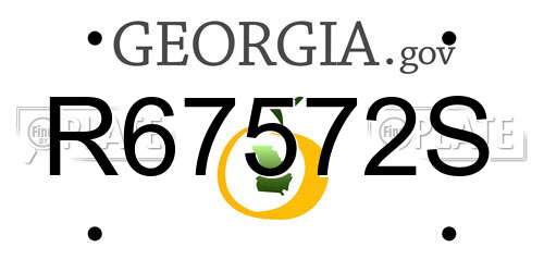R67572S Georgia License Plate