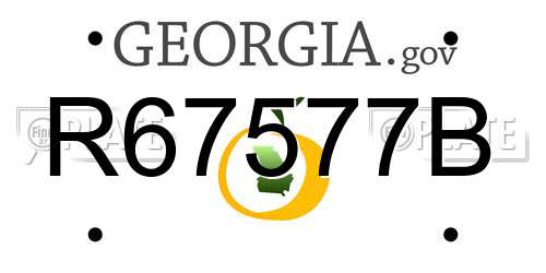 R67577B Georgia License Plate