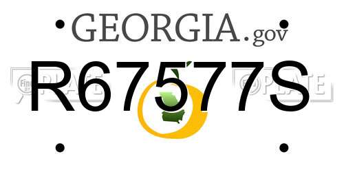 R67577S Georgia License Plate