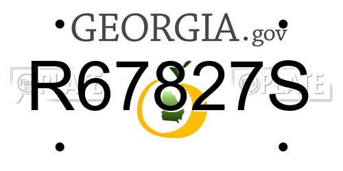 R67827S Georgia License Plate