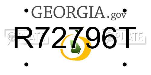R72796T Georgia License Plate