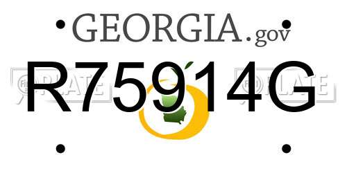 R75914G Georgia License Plate
