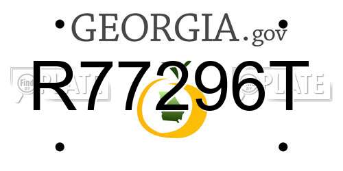 R77296T Georgia License Plate