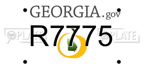 R7775 Georgia License Plate