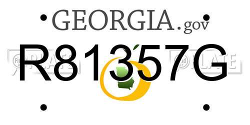 R81357G Georgia License Plate