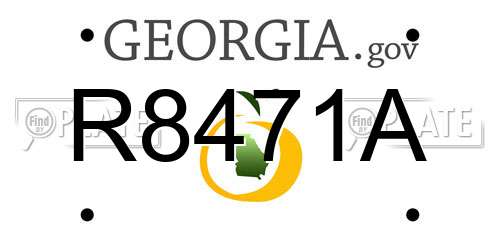 R8471A Georgia License Plate