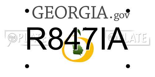 R847IA Georgia License Plate