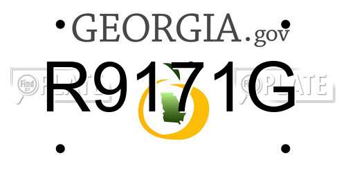 R9171G Georgia License Plate