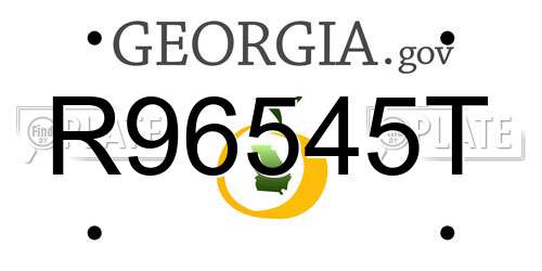 R96545T Georgia License Plate