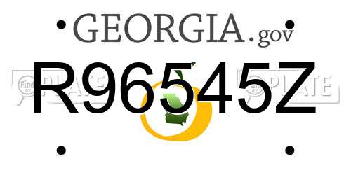 R96545Z Georgia License Plate