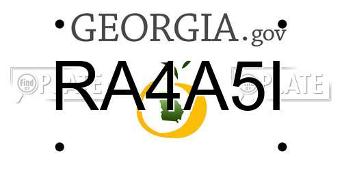 RA4A5I Georgia License Plate