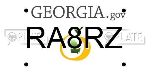RA8RZ Georgia License Plate