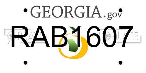 RAB1607 Georgia License Plate