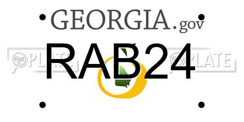 RAB24 Georgia License Plate