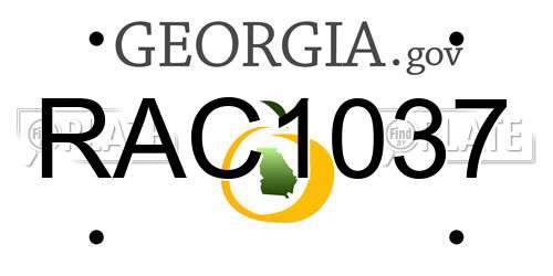 RAC1037 Georgia License Plate