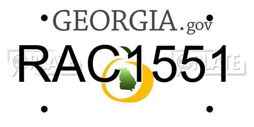 RAC1551 Georgia License Plate