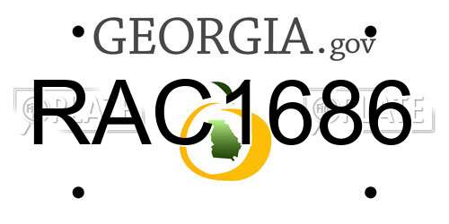 RAC1686 Georgia License Plate