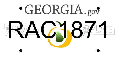 RAC1871 Georgia License Plate