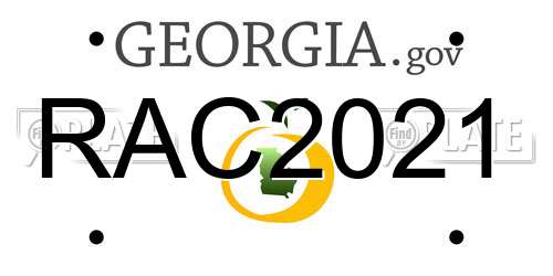 RAC2021 Georgia License Plate
