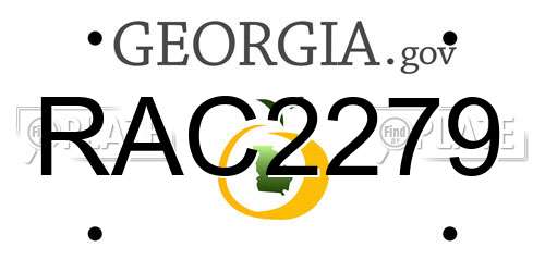 RAC2279 Georgia License Plate
