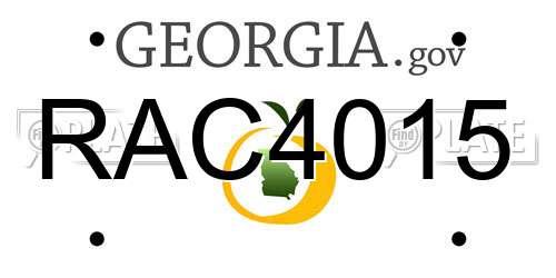 RAC4015 Georgia License Plate