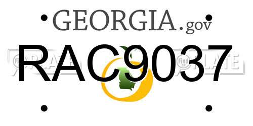 RAC9037 Georgia License Plate