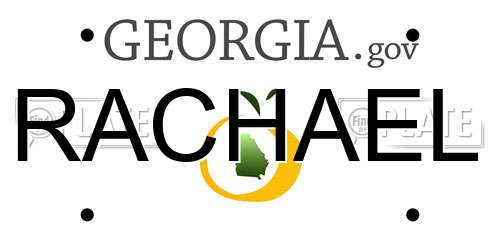 RACHAEL Georgia License Plate
