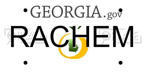 RACHEM Georgia License Plate