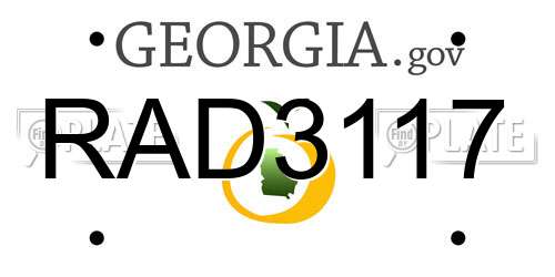 RAD3117 Georgia License Plate