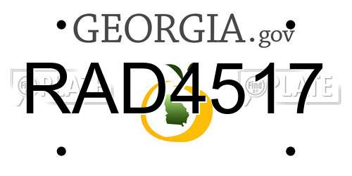 RAD4517 Georgia License Plate