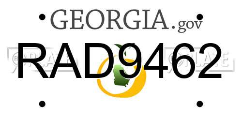 RAD9462 Georgia License Plate