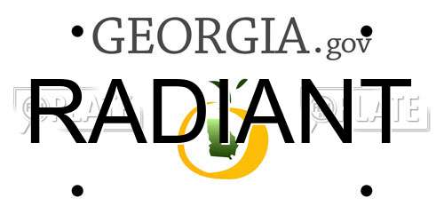 RADIANT Georgia License Plate