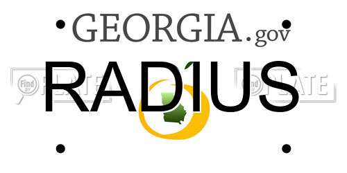 RADIUS Georgia License Plate