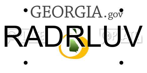 RADRLUV Georgia License Plate
