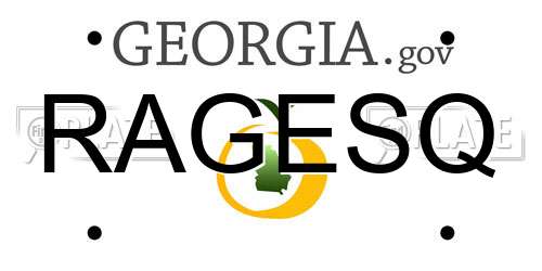 RAGESQ Georgia License Plate