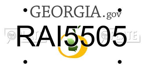 RAI5505 Georgia License Plate